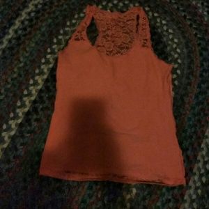 Orange see through backing shirt